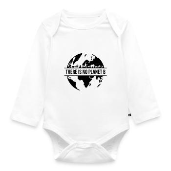 Natur Umweltschutz Mutter Erde Geschenk - Baby Bio-Langarm-Body - Weiß - Vorne