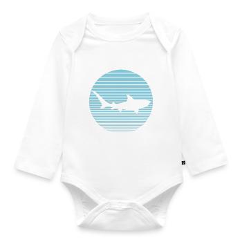 Hai - Baby Bio-Langarm-Body - Weiß - Vorne