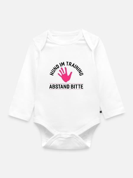 Hunde – Shirt Lieblingstier Training Geschenk - Baby Bio-Langarm-Body - Weiß
