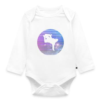 break dancing - Organic Longsleeve Baby Bodysuit - white - Front