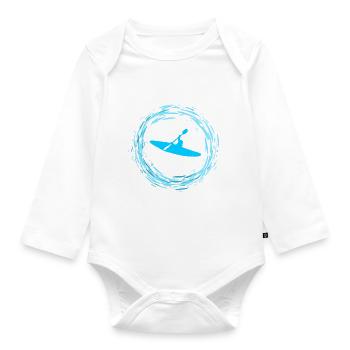 Kayak - Baby Bio-Langarm-Body - Weiß - Vorne