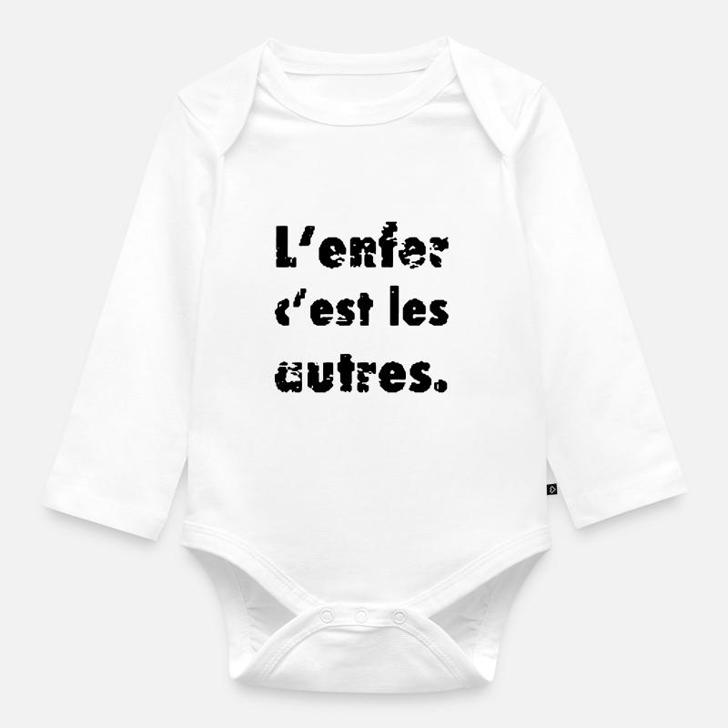 L’enfer c’est les autres L’enfer sont les Autres - Body Bébé bio manches longues - blanc