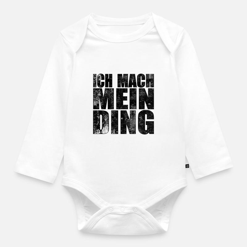 Ich mach mein Ding Geschenkidee - Baby Bio-Langarm-Body - Weiß