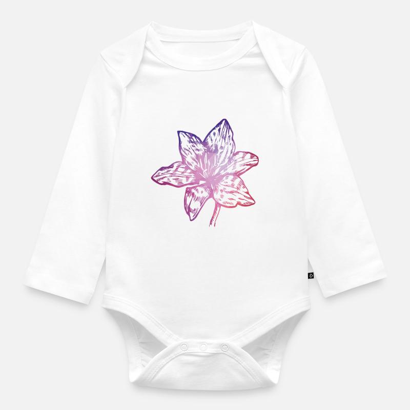 edelweiss - Body Bébé bio manches longues - blanc