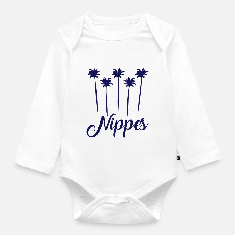 nippes - Organic Longsleeve Baby Bodysuit - white