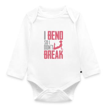 Yoga – Shirt Yogaschüler Lieblingssport Geschenk - Baby Bio-Langarm-Body - Weiß - Vorne