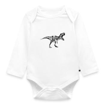 Tyrannosaurus Rex - Organic Longsleeve Baby Bodysuit - white - Front