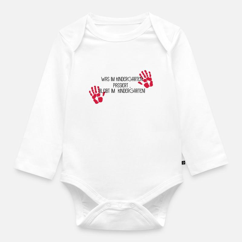 Kindergarten - Baby Bio-Langarm-Body - Weiß