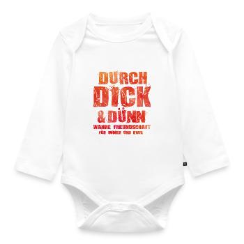 Friendship - Organic Longsleeve Baby Bodysuit - white - Front