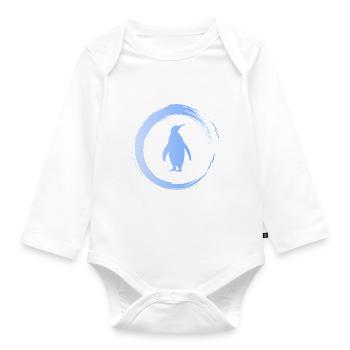 Pinguin - Baby Bio-Langarm-Body - Weiß - Vorne