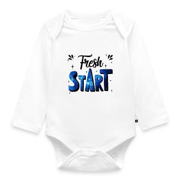 Fresh Start - Organic Longsleeve Baby Bodysuit - white - Front