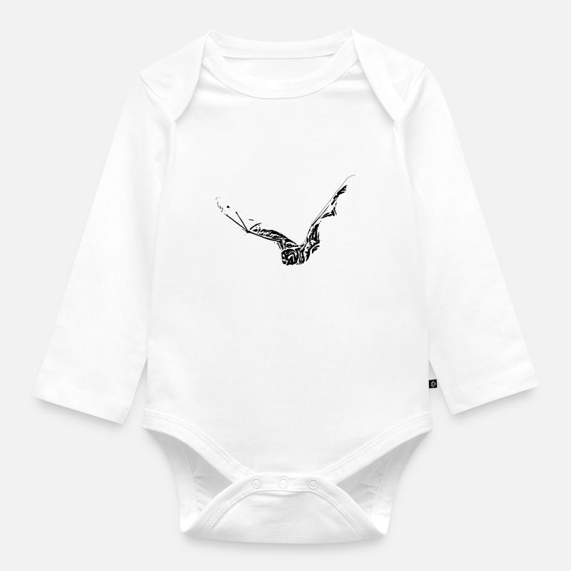 chauve-souris - Body Bébé bio manches longues - blanc