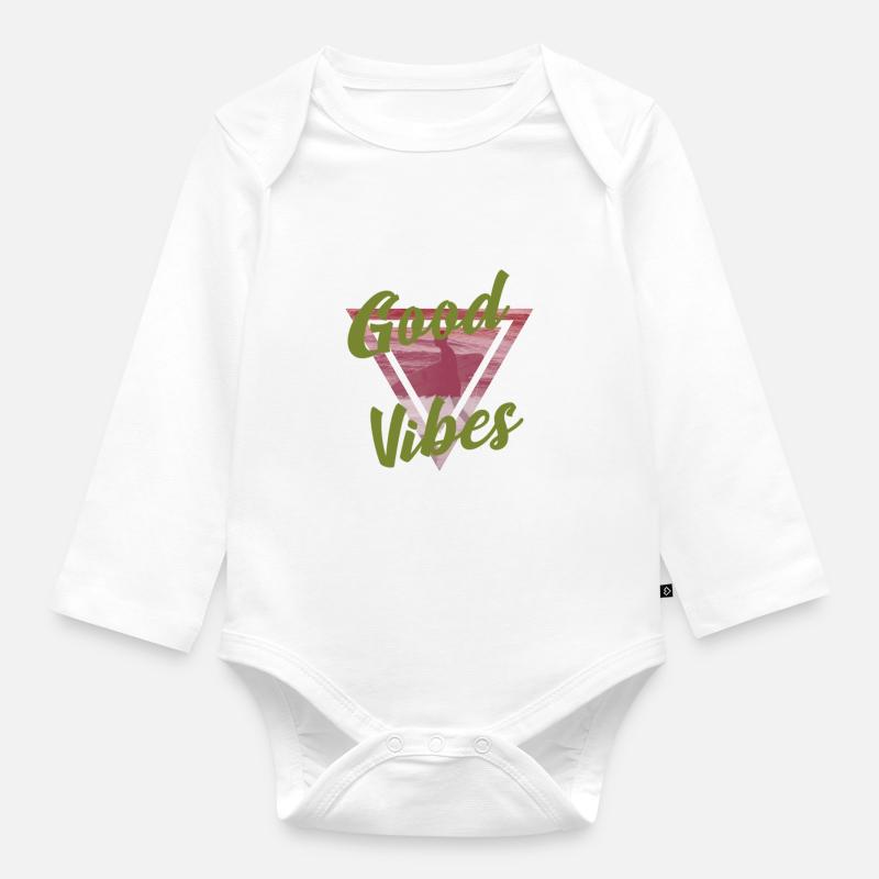 surf - Body Bébé bio manches longues - blanc