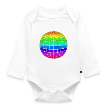 Sphere - Organic Longsleeve Baby Bodysuit - white - Front