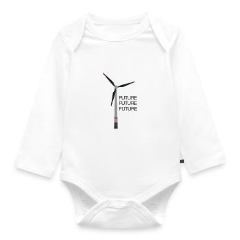 Moulin à vent - Body Bébé bio manches longues - blanc - Devant