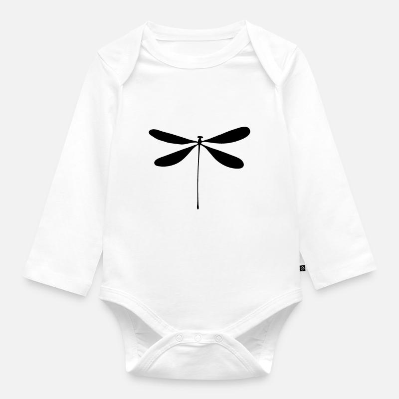 libellule - Body Bébé bio manches longues - blanc