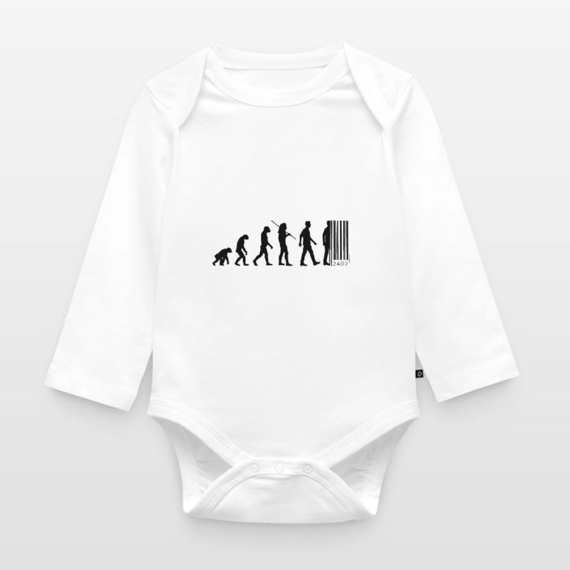 Evolution - code à barres Body Bébé bio manches longues