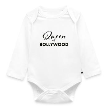 Queen of Bollywood schwarz - Baby Bio-Langarm-Body - Weiß - Vorne