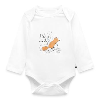 Fuchs im Frühling - Baby Bio-Langarm-Body - Weiß - Vorne