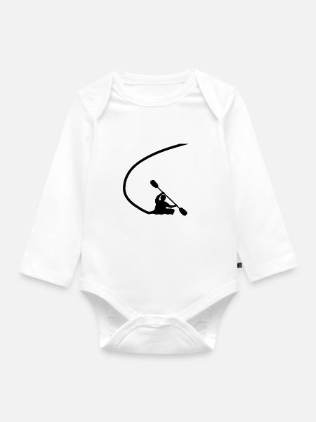 Kanu - Baby Bio-Langarm-Body - Weiß