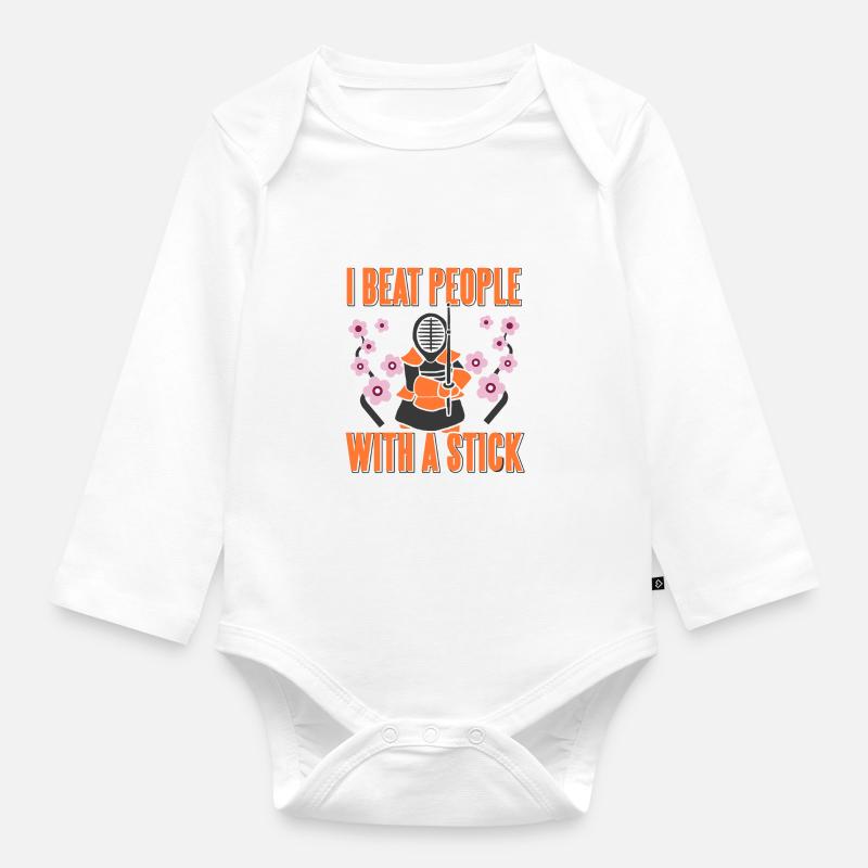 Kendo - Body Bébé bio manches longues - blanc