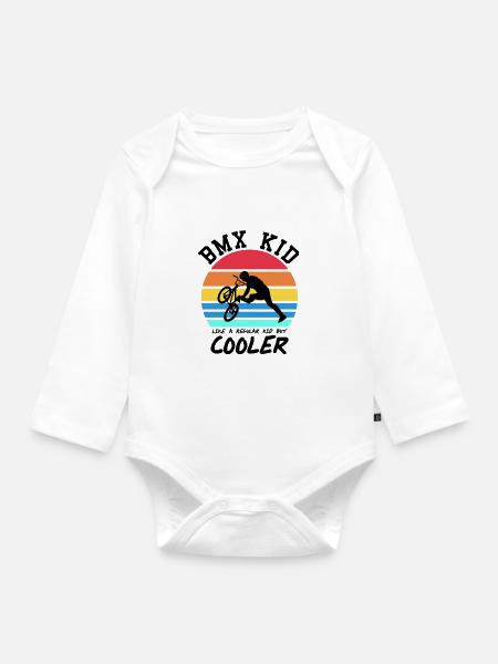 BMX - Baby Bio-Langarm-Body - Weiß