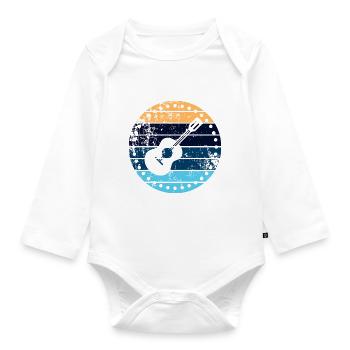 Ukulele - Organic Longsleeve Baby Bodysuit - white - Front