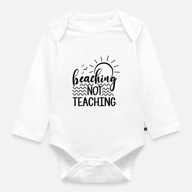 Beaching pas d’enseignement - Body Bébé bio manches longues - blanc