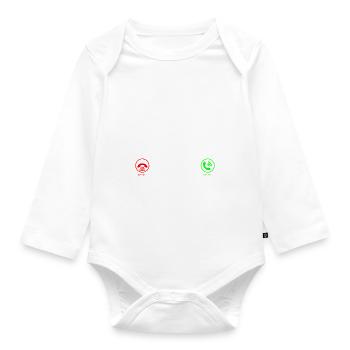 Tinker Pferd ruft an Spruch - Baby Bio-Langarm-Body - Weiß - Vorne