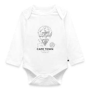 Kapstadt, Südafrika - Baby Bio-Langarm-Body - Weiß - Vorne