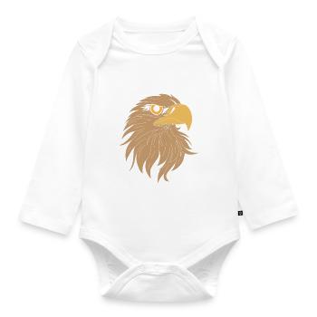 Oiseau Fan oiseau de proie Adler Faucon Bussard Design - Body Bébé bio manches longues - blanc - Devant