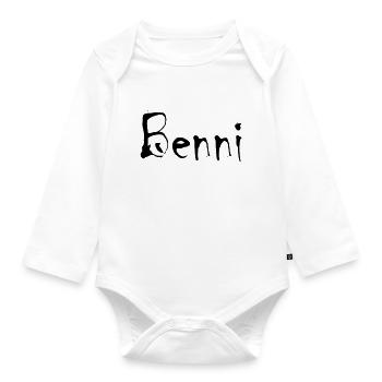 benni - Baby Bio-Langarm-Body - Weiß - Vorne