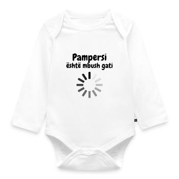 Lätzchen Kind Albanisch Hajgare - Baby Bio-Langarm-Body - Weiß - Vorne