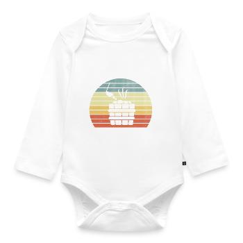 Sauna Ich kann nicht - Baby Bio-Langarm-Body - Weiß - Vorne