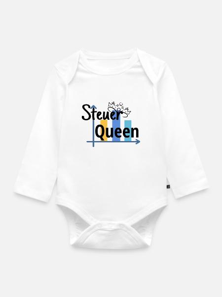 Steuer Queen - Steuerfachangestellte - Baby Bio-Langarm-Body - Weiß