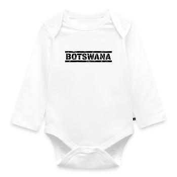 Botswana - Organic Longsleeve Baby Bodysuit - white - Front