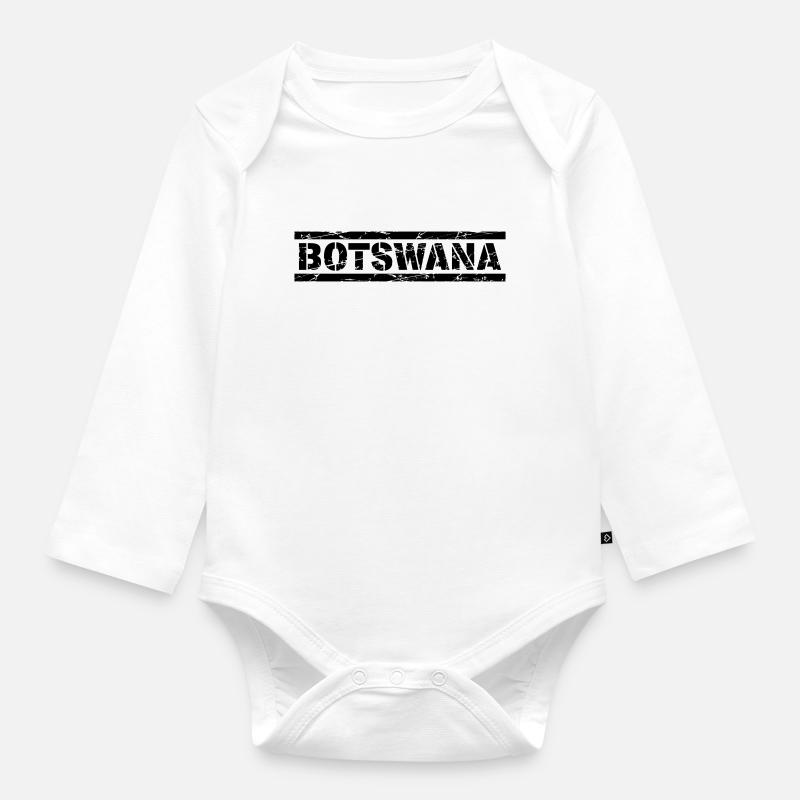 Botswana - Baby Bio-Langarm-Body - Weiß