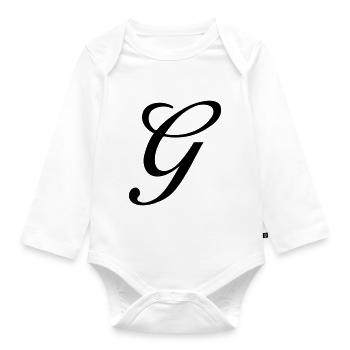G - Body Bébé bio manches longues - blanc - Devant