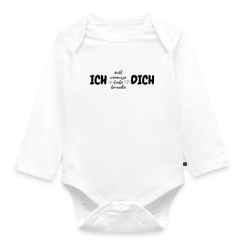 Ich liebe dich - Baby Bio-Langarm-Body - Weiß - Vorne