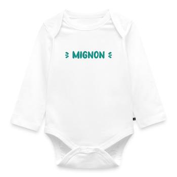 Cute - Organic Longsleeve Baby Bodysuit - white - Front