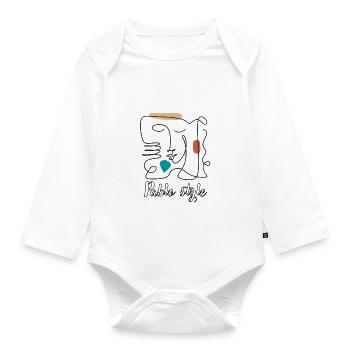 Pablo style - Baby Bio-Langarm-Body - Weiß - Vorne