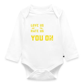 Lineman Funny We Still Turn You On Electronics - Baby Bio-Langarm-Body - Weiß - Vorne