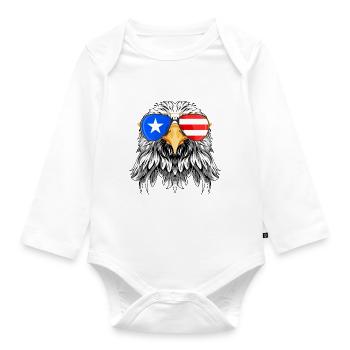 Puerto Rico - Baby Bio-Langarm-Body - Weiß - Vorne
