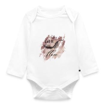 Let It Flow - Organic Longsleeve Baby Bodysuit - white - Front