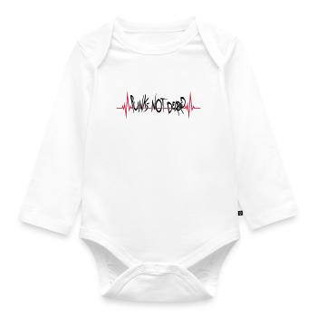punks not dead quote - Organic Longsleeve Baby Bodysuit - white - Front