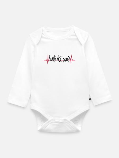 punks pas mort citation - Body Bébé bio manches longues - blanc