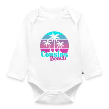 Cousins Beach - Organic Longsleeve Baby Bodysuit - white - Front