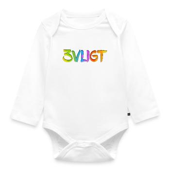 sms chat sprache befestigungen englisch drei 3 drei - Baby Bio-Langarm-Body - Weiß - Vorne