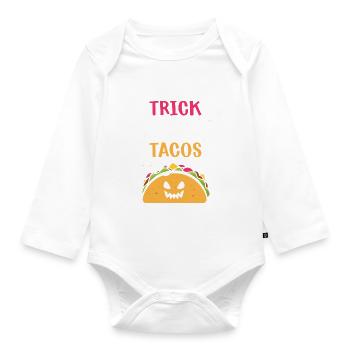 Astuce d’Halloween ou tacos - Body Bébé bio manches longues - blanc - Devant