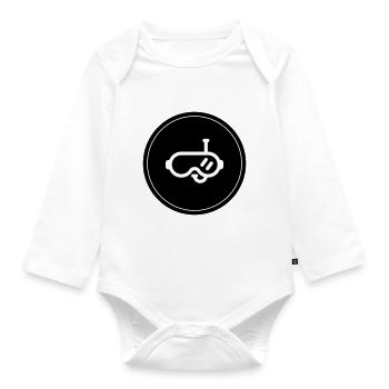 Diving goggles circle - Organic Longsleeve Baby Bodysuit - white - Front